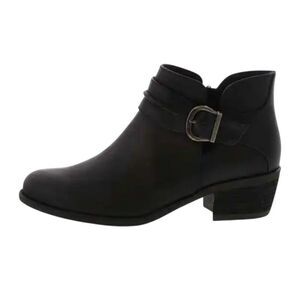 B.O.C Black Leather Ankle Booties(Size 6)